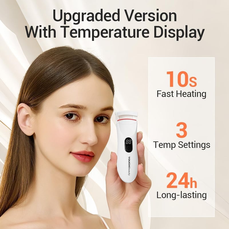 TOUCHBeauty LED-es elektromos szempillagöndörítő, 3 hőfokozattal, gyors felfűtéssel