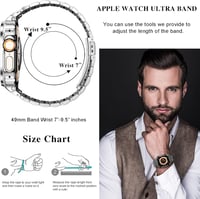 Apple Watch Ultra 49mm Robusztus Fém Szíj Tokkal - Szürke 5