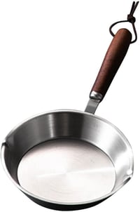 Kichvoe 16 cm Mini Serpenyő - Rozsdamentes Acél Tojás, Palacsinta és Omlett Sütő - Kompakt Konyhai Eszköz Otthoni és Kempingezéshez 1