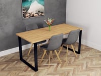 POKAR Asztallap 160x80 cm - Tömör Íróasztal és Étkezőasztal Lap Golden Craft Tölgy Színben, Könnyű Bútorlapból 6