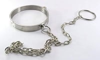 ZWFUN Choker Nyakörv Pároknak - Ezüst SM Bondage Nyaklánc Nőknek, Kényelmes Lekerekített Forma, Zárható Kivitel, L-es Méret (13,8 cm) 3