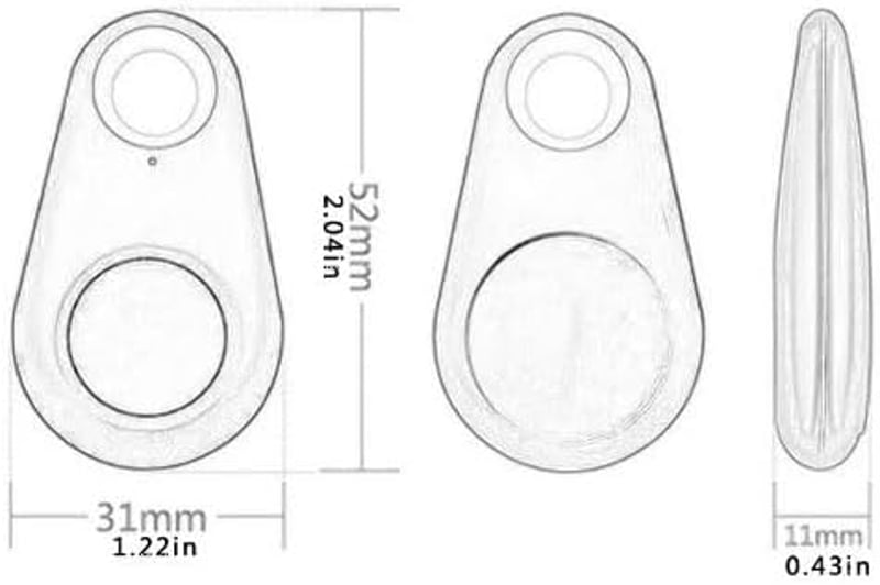 Hordozható Mini GPS Nyomkövető Gyerekeknek, Háziállatoknak - Bluetooth Kulcskereső