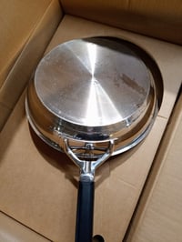 Rösle Silence Pro tava s ProResist neprianjajućim slojem, silikonskom ručkom, 28 cm, nehrđajući čelik 18/10, za indukciju, srebrna/crna 3