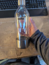 Aarke Carbonator 3 PET palack csere 800 ml BPA-mentes 2 db szódagéphez homok színű rozsdamentes acél szódavíz készítőhöz 2