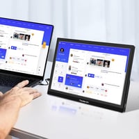 Thinlerain 15,6" Hordozható Monitor FHD 1920x1080 - HDMI, USB-C Csatlakozás, Beépített Hangszóró, MacBook, PC, Laptop, Xbox, PS4 Kompatibili 5