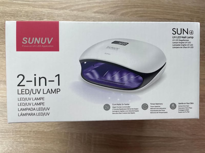 SUNUV UV LED Körömlámpa 48W Gél Körmökhöz LCD Kijelzővel 4 Időzítővel Infravörös Érzékelővel Fekete Körömszárító