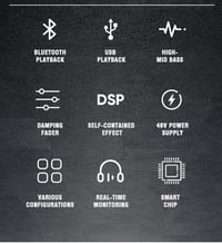 Weymic F7 Professzionális Keverőpult 7 Csatornával - USB Audio Interfész, Sztereó Hangszínszabályzó DJ, Színpad, Karaoke Használatra 3