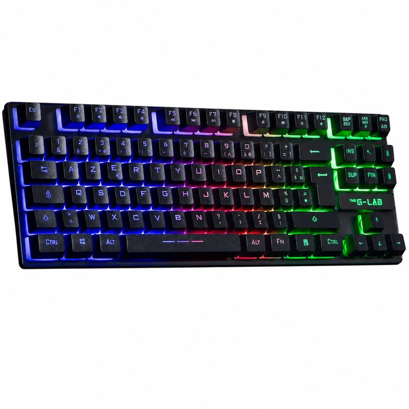 THE G-LAB Keyz Caesium TKL vezeték nélküli — hibás, részben működik: bal fülhallgató néma, kontakthibás kábel (állapot: lásd a 2. képet)