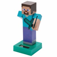 Solárna figúrka Puckator FF139 Minecraft Steve – chybná, čiastočne funkčná: chýba polovica ruky (stav: pozri 2. obrázok) 1