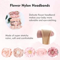 5 db Cinaci virágos hajpánt babáknak és kislányoknak - puha nylon fejdísz 5