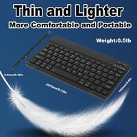 Bluetooth Vezeték Nélküli Billentyűzet és Egér Szett, Ultravékony Ergonomikus Újratölthető Kombó Apple iPad iPhone Samsung Tablet Android PC 9