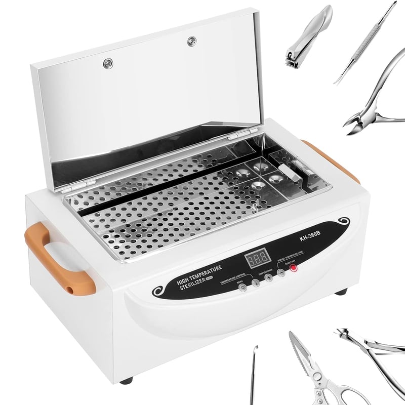 Xverycan 500W Forrólevegős Sterilizáló Készülék 250°C - Száraz Hősterilizátor Szépségszalonoknak, Köröm, Kozmetikai és Fodrászati Eszközökhö - 500 W