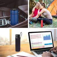 Flintronic 500ml-es LED kijelzős termobögre, kék - intelligens hőmérséklet-kijelzéssel 6