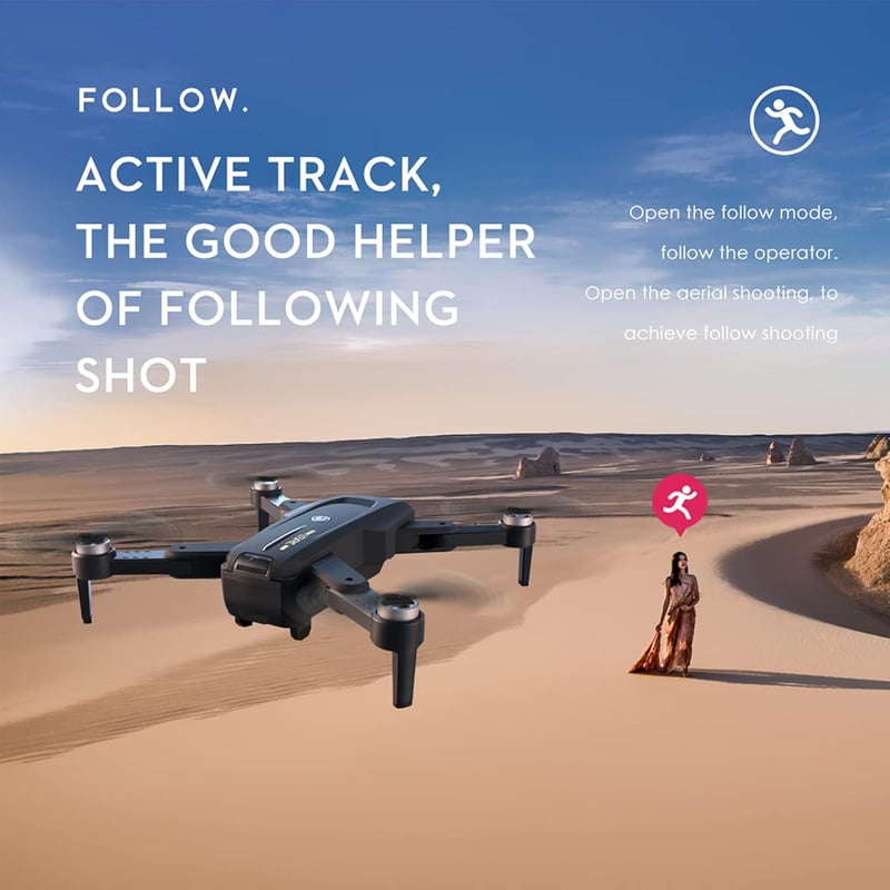 Goolsky LS-38 GPS Drón 6K Kamerával - 5G Wifi, Kefenélküli Motor, Stabilizált Gimbal, FPV Quadcopter, Intelligens Követés, 2 Akkumulátor, Há