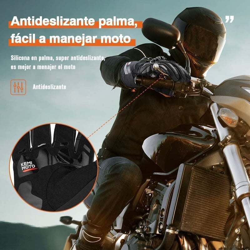 ISSYZONE Vízálló Téli Motoros Kesztyű, Érintőképernyős, Teljes Ujjas, CE Tanúsított