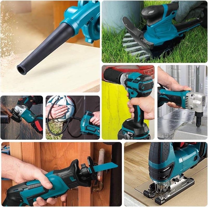 Energup 18V 8000mAh Li-ion Akkumulátor Csomag (2db) - Kompatibilis Makita BL1860B BL1850 BL1840 BL1830 Szerszámokkal - LED Töltésjelzővel