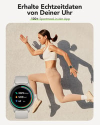 AGPTEK Okosóra Telefonos Funkcióval - 1,3" Fitness Tracker 100+ Sportmóddal, Ezüst 4