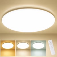 LED stropné svietidlo LEZOE s diaľkovým ovládaním, φ45 cm, 45W 5000LM, 2700K-6500K — Chýba sieťový napájací kábel (stav: pozri 2. obrázok) 1