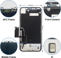 EFaith iPhone XR LCD kijelző csere 6,1 colos érintőképernyő javító készlettel 7