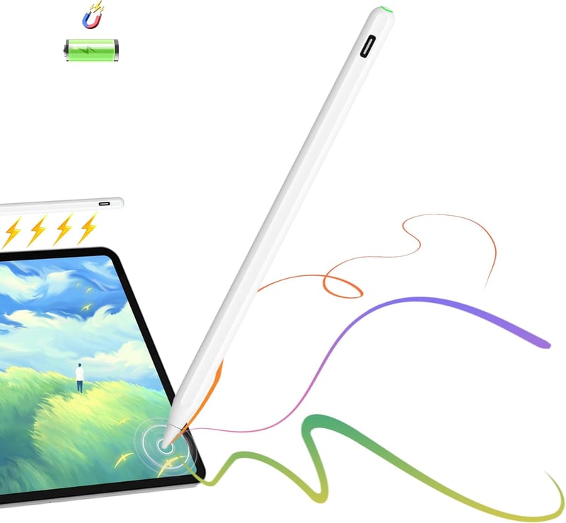 EFAITHLIFE Apple Pencil Helyettesítő Stylus Ceruza iPad 10/9/8/7/6 Mini 6/5 Air 6/5/4/3 Kompatibilis Tenyérvisszautasítás 12h Akkumulátor