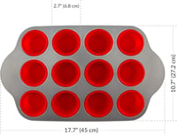 Wilton 12 lyukú szilikon muffinsütő acél kerettel 5