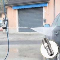 SAVITA Nagynyomású Mosó Gyorscsatlakozó Készlet - 4 db Rozsdamentes Acél NPT 1/4" Belső-Külső Menetes Adapter 5000 PSI-ig, Ezüst 7