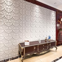 Art3d 3D Mennyezeti Panel Csomag - 12 db Klasszikus Fehér Fali Burkolat, 24" x 24", 4.5m² Öntapadós PVC Dekoráció 5
