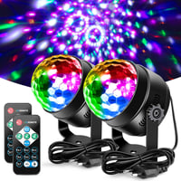 Litake LED Diszkógömb Szett - 7 Színű, Zenére Mozgó Partyfény (2db) 1
