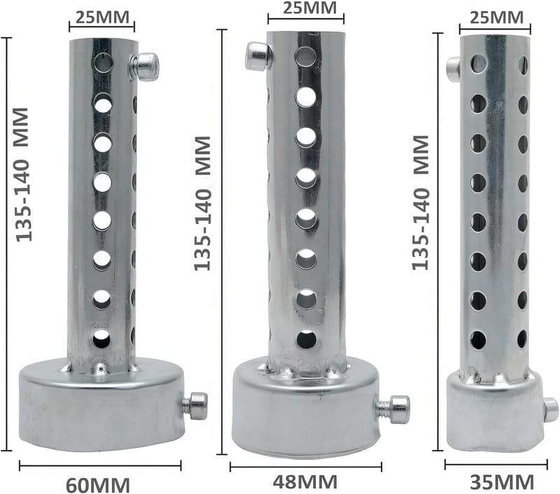 Baceyong 48mm-es Motorkerékpár Kipufogódob Hangtompító, Ezüst