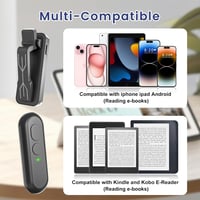 PUPINGPIG RF Távirányítós Lapozó Kindle, Kobo, Paperwhite E-olvasókhoz és Tabletekhez - Univerzális Oldalpörgető Fekete Olvasássegítő 2