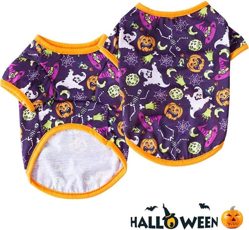 Tökös Halloween Kutyapizsama Kistestű és Közepes Ebeknek