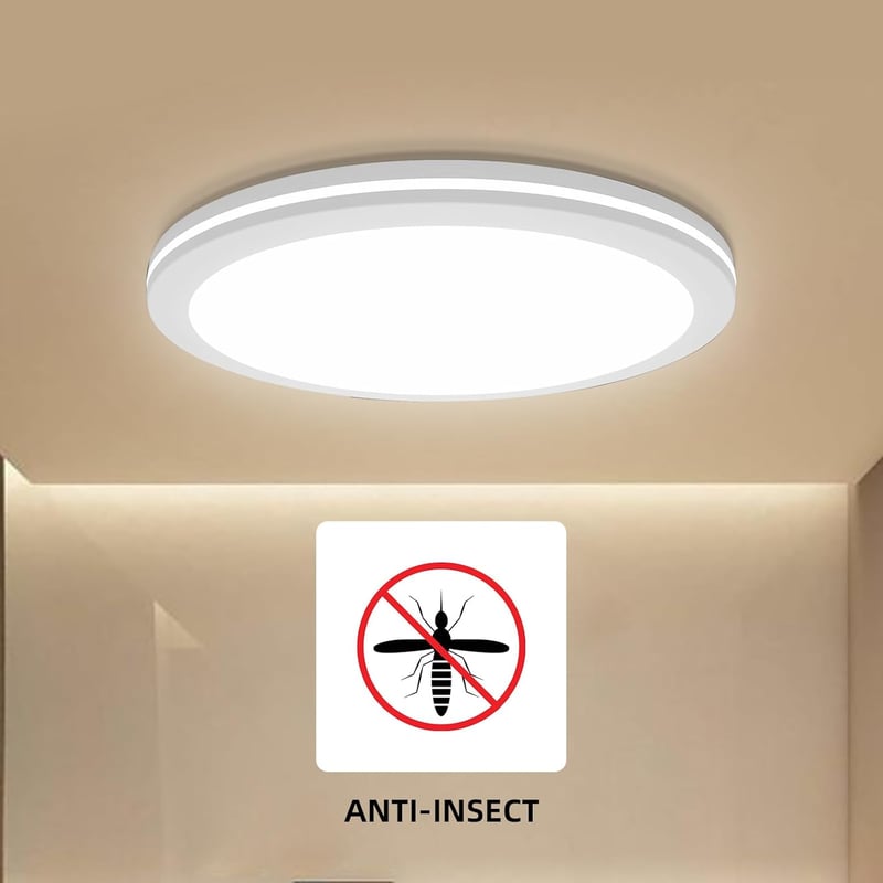 Liper 30W LED mennyezeti lámpa, hidegfehér, vízálló, IP65, kerek, 25,5cm