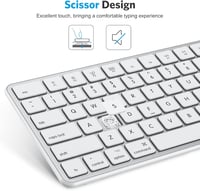 OMOTON Bluetooth Billentyűzet Numerikus Résszel, Újratölthető Vezeték Nélküli Klaviatúra MacBook Pro/Air, iMac, Mac mini/Pro és PC Eszközökh 15
