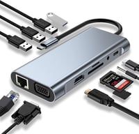 11 az 1-ben USB-C Hub MacBookhoz: 4K HDMI, VGA, Ethernet, Kártyaolvasó 1