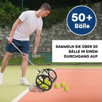 Effekt Manufaktur teniszlabda gyűjtő 50+ labdához teleszkópos fém rúddal 5