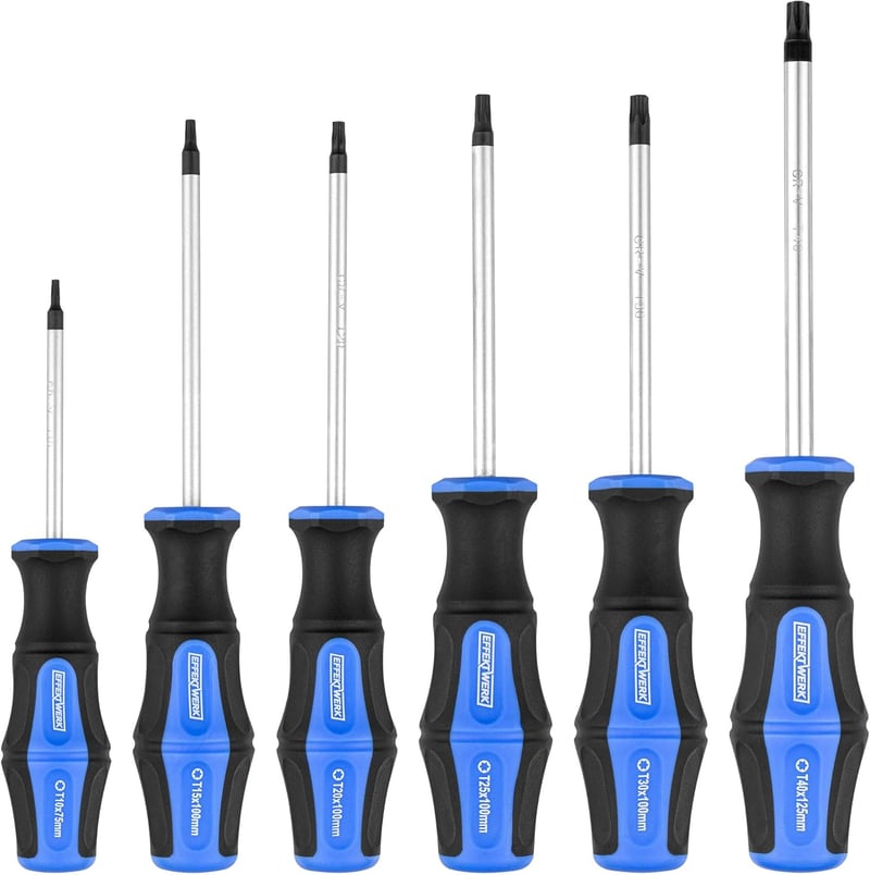 EFFEKTWERK 6 részes Torx csavarhúzó készlet T10-T40 mágneses fejjel