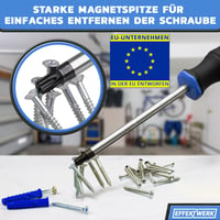 EFFEKTWERK 6 részes Torx csavarhúzó készlet T10-T40 mágneses fejjel 2