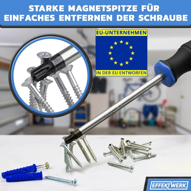 EFFEKTWERK 6 részes Torx csavarhúzó készlet T10-T40 mágneses fejjel