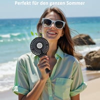 efluky Hordozható Ventilátor USB Töltéses Összecsukható Mini Ventilátor - Black 7