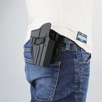 Toc pentru pistol efluky de mărime completă tip paddle, cu eliberare prin trăgaci, unghi reglabil, pentru HK USP 9mm/.40, polimer turnat prin injecție, negru 8