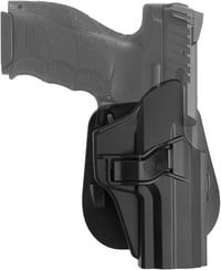 Toc pentru pistol efluky de mărime completă tip paddle, cu eliberare prin trăgaci, unghi reglabil, pentru HK USP 9mm/.40, polimer turnat prin injecție, negru 1