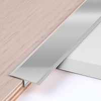 efuturetime 3 db T-profil alumínium padlóátmenet szegély, 0,9 m x 2 cm, ezüst eloxált, küszöb és szőnyeg-fa csempéhez 1