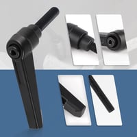 efuturetime 4db Szorítókar M6-20mm Karbon Acél Állítható Szorítólevers Fekete 5