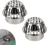efuturetime Ereszcsatorna Levélvédő Rács 2db Rozsdamentes Acél 100mm Levélfogó Lefolyóvédelem φ110mm Egyenes Csövekhez 1