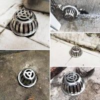 efuturetime Ereszcsatorna Levélvédő Rács 2db Rozsdamentes Acél 100mm Levélfogó Lefolyóvédelem φ110mm Egyenes Csövekhez 6