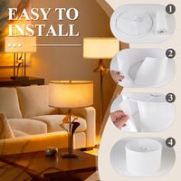 EFUTURETIME Fehér Textil Lámpaernyő 30cm E14/E27 Foglalat Álló- és Mennyezeti Lámpához 4