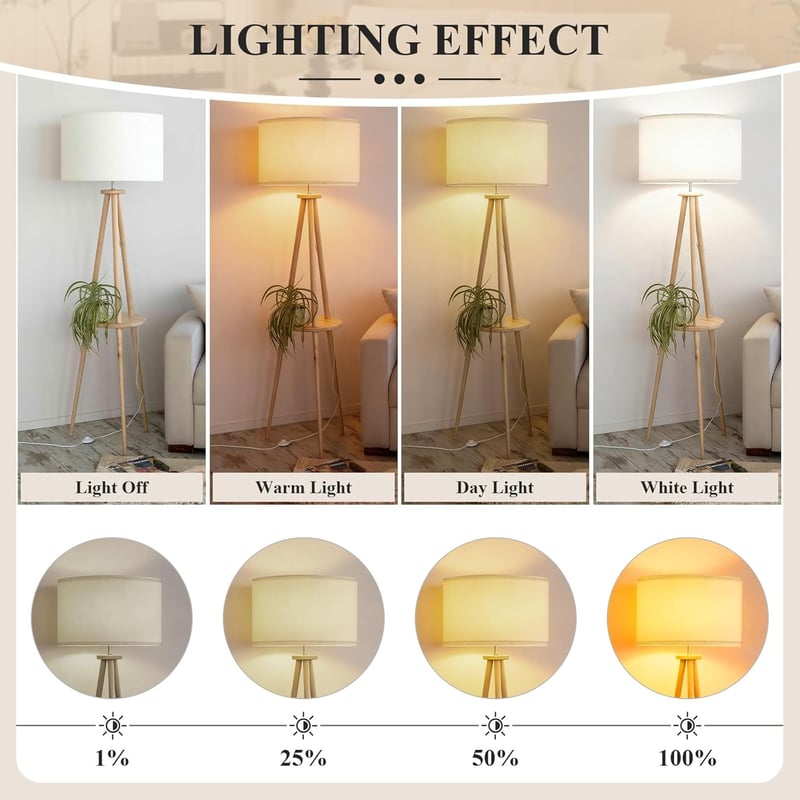 EFUTURETIME Fehér Textil Lámpaernyő 30cm E14/E27 Foglalat Álló- és Mennyezeti Lámpához