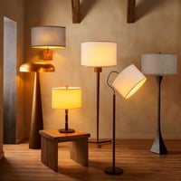 EFUTURETIME Fehér Textil Lámpaernyő 30cm E14/E27 Foglalat Álló- és Mennyezeti Lámpához 7