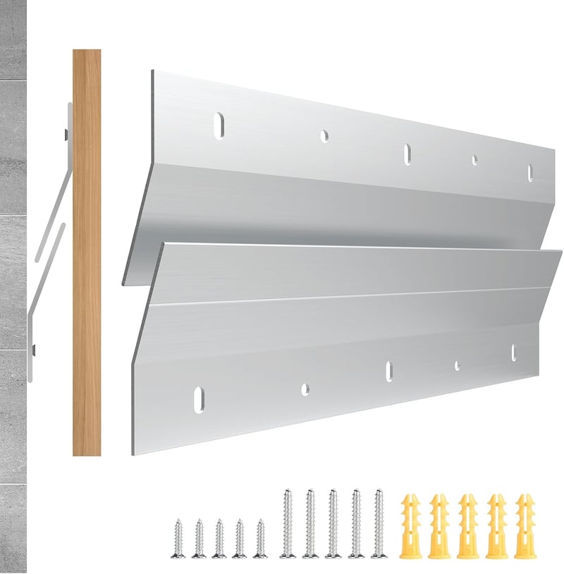 EFUTURETIME Z-kapocs nehézterhelésű akasztó 30 cm, 16°-os dőlésszög, french cleat, alumínium - 1 pár