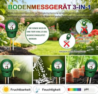 Efymosce 3 az 1-ben talajvizsgáló – pH, nedvesség, fénymérő – elem nélkül 3